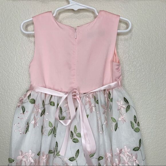 Purple Rose Toddler Size 4 Girls Floral Embroidered Dress - Picture 7 of 12